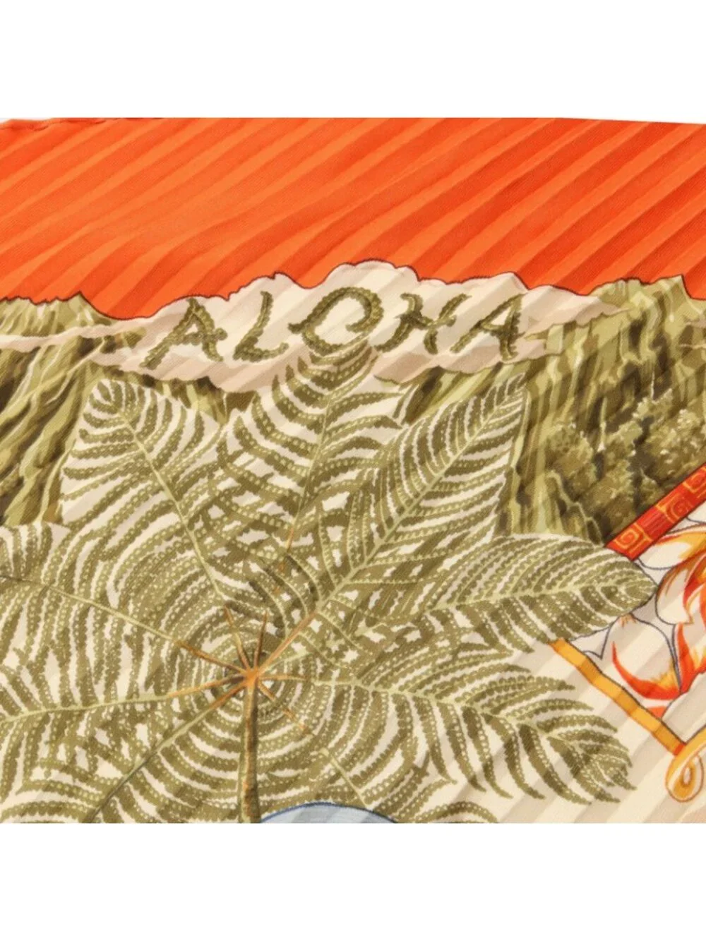 Hermes Scarf Carre Plisse Aloha Silk